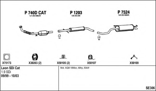 FENNO SE306 Exhaust System